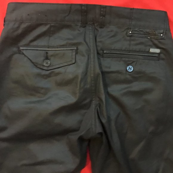 G By GUESS Men's Pants Slim Fit Jeans Pockets Logo Straight Shine Black 29 - Picture 7 of 8